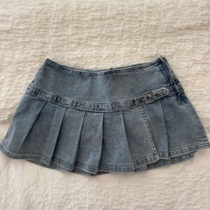 BDG Shaina Belted Denim Micro Mini Skort
